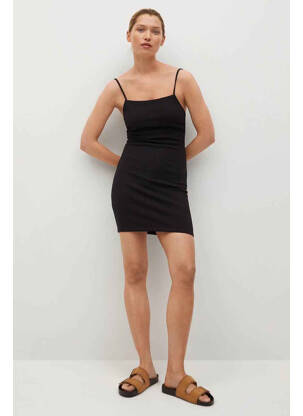 Robe courte noir MANGO pour femme