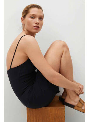 Robe courte noir MANGO femme