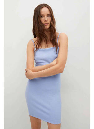 Robe courte bleu MANGO femme