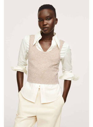 Débardeur beige MANGO femme
