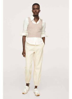 Débardeur beige MANGO femme