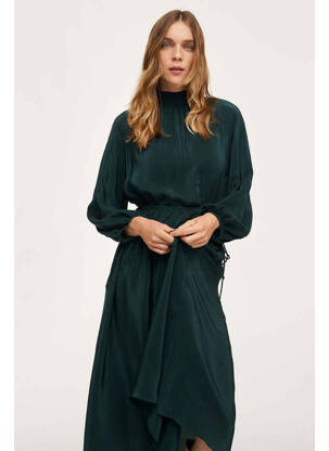 Robe longue vert MANGO femme