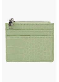 Porte-monnaie vert PIECES femme