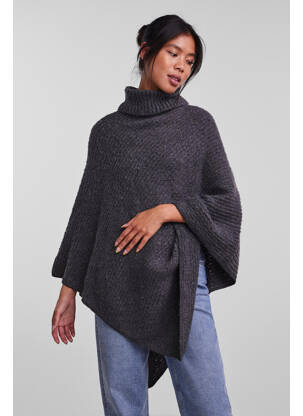 Poncho gris PIECES femme