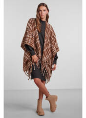 Poncho marron PIECES pour femme seconde vue