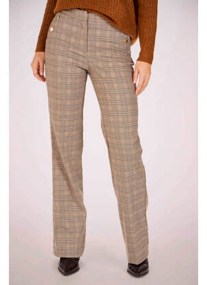 Pantalon droit marron MORGAN femme