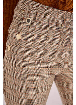 Pantalon droit marron MORGAN femme