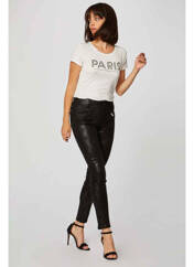 Pantalon slim noir MORGAN pour femme seconde vue