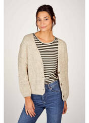 Gilet manches longues beige TERRA DI SIENA pour femme seconde vue