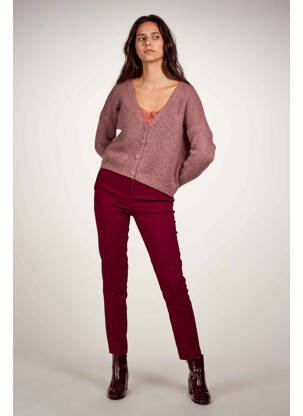 Pantalon chino rouge MORGAN femme
