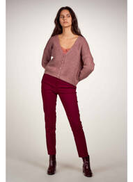 Pantalon chino rouge MORGAN femme