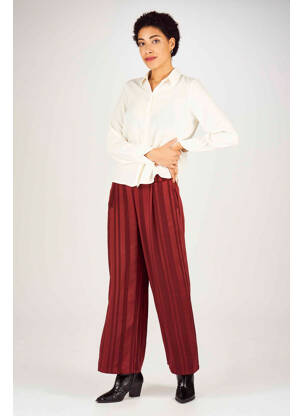 Pantalon flare rouge FRANSA femme