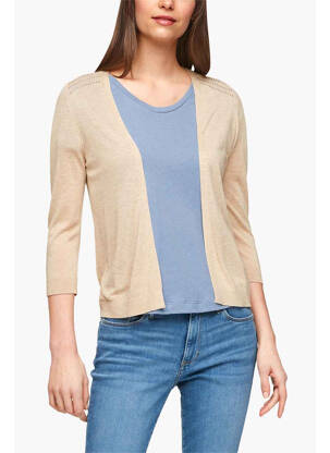 Gilet manches longues beige S.OLIVER femme