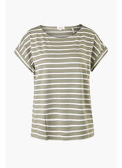 T-shirt vert S.OLIVER pour femme seconde vue