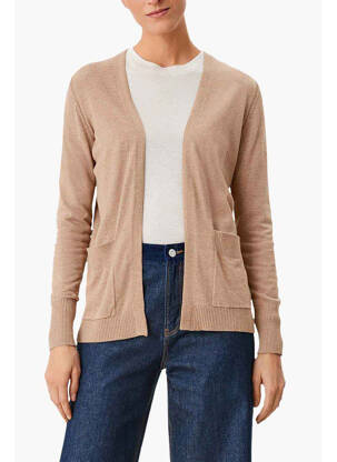 Gilet manches longues beige S.OLIVER pour femme