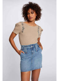 Jupe courte bleu MORGAN femme