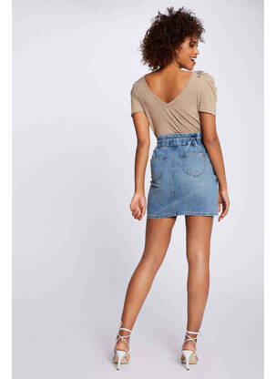 Jupe courte bleu MORGAN femme
