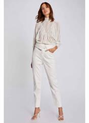 Pantalon slim beige MORGAN pour femme seconde vue