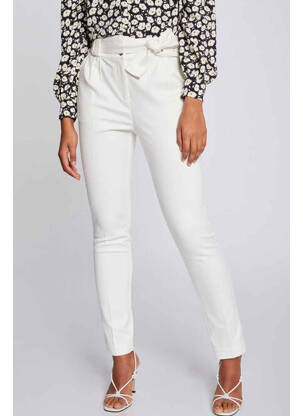 Pantalon chino blanc MORGAN femme