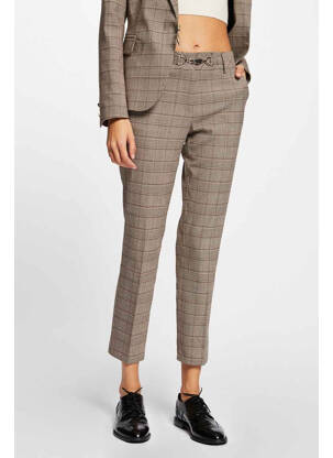 Pantalon chino marron MORGAN pour femme