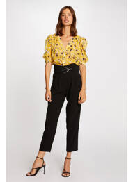 Pantalon droit noir MORGAN femme