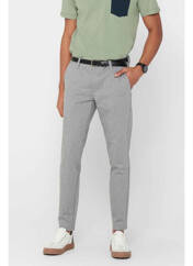 Pantalon chino gris ONLY&SONS pour homme seconde vue