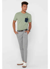 Pantalon chino gris ONLY&SONS pour homme seconde vue