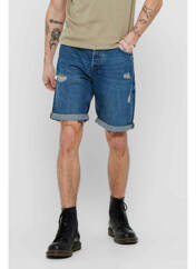 Short bleu ONLY&SONS pour homme seconde vue