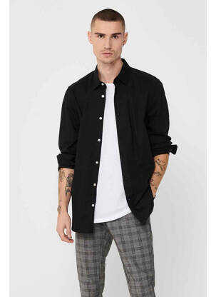 Chemise manches longues noir ONLY&SONS homme