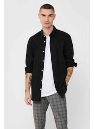 Chemise manches longues noir ONLY&SONS homme