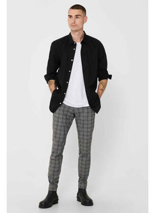 Chemise manches longues noir ONLY&SONS homme