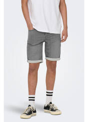 Short gris ONLY&SONS pour homme seconde vue