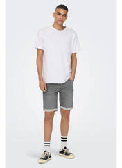 Short gris ONLY&SONS pour homme seconde vue