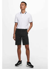 Short noir ONLY&SONS pour homme seconde vue