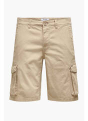 Short taupe ONLY&SONS pour homme seconde vue