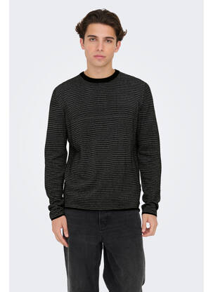 Pull noir ONLY&SONS homme