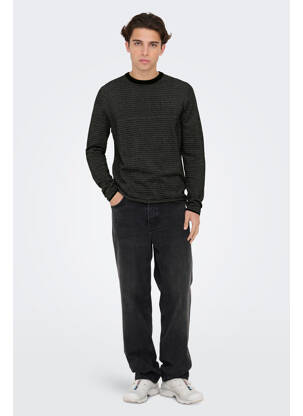 Pull noir ONLY&SONS homme