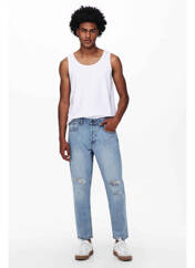 Pantalon slim bleu ONLY&SONS pour homme seconde vue