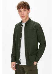 Chemise manches longues vert ONLY&SONS pour homme seconde vue