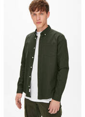 Chemise manches longues vert ONLY&SONS pour homme seconde vue