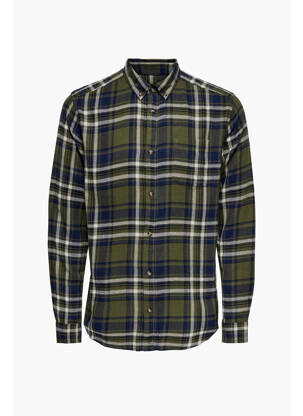 Chemise manches longues vert ONLY&SONS homme