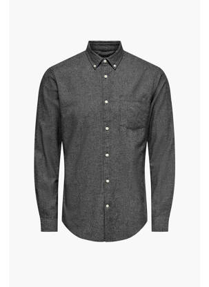 Chemise manches longues noir ONLY&SONS homme