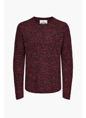 Pull rouge ONLY&SONS pour homme seconde vue