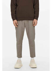 Pantalon chino taupe ONLY&SONS pour homme seconde vue