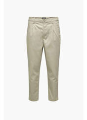 Pantalon chino taupe ONLY&SONS pour homme seconde vue