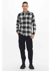 Chemise manches longues noir ONLY&SONS pour homme seconde vue