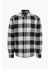 Chemise manches longues noir ONLY&SONS pour homme seconde vue