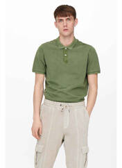 Polo vert ONLY&SONS pour homme seconde vue