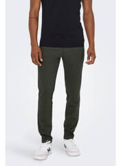 Pantalon chino vert ONLY&SONS pour homme seconde vue