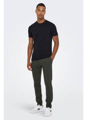 Pantalon chino vert ONLY&SONS pour homme seconde vue